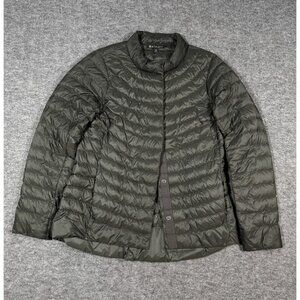 Athleta Goose Down Women's Packable Puffer Jacket Lightweight Snap Front Size XS